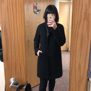 Black J Crew stadium cloth cocoon coat